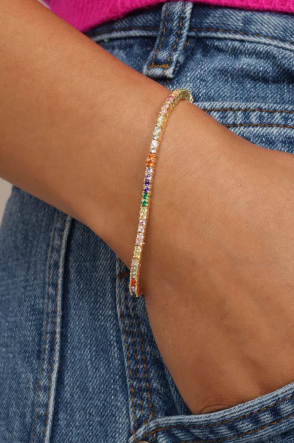 Melinda Maria Rainbow Baby Heiress Tennis Bracelet
