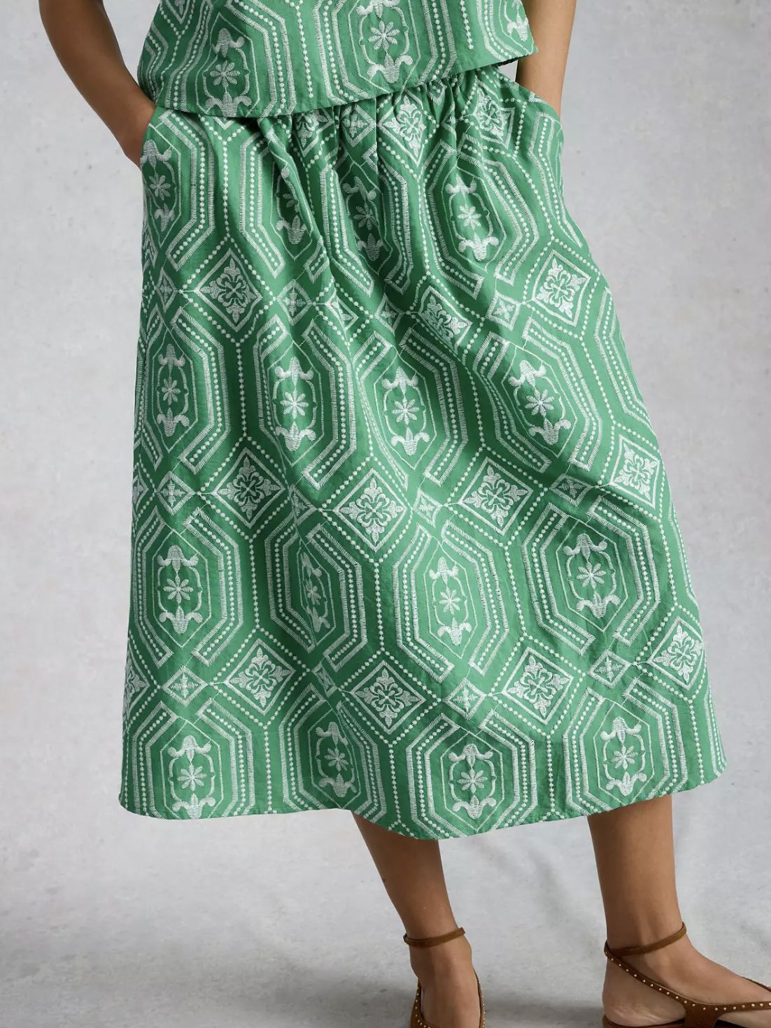 White Stuff Hallie Embroidered Skirt