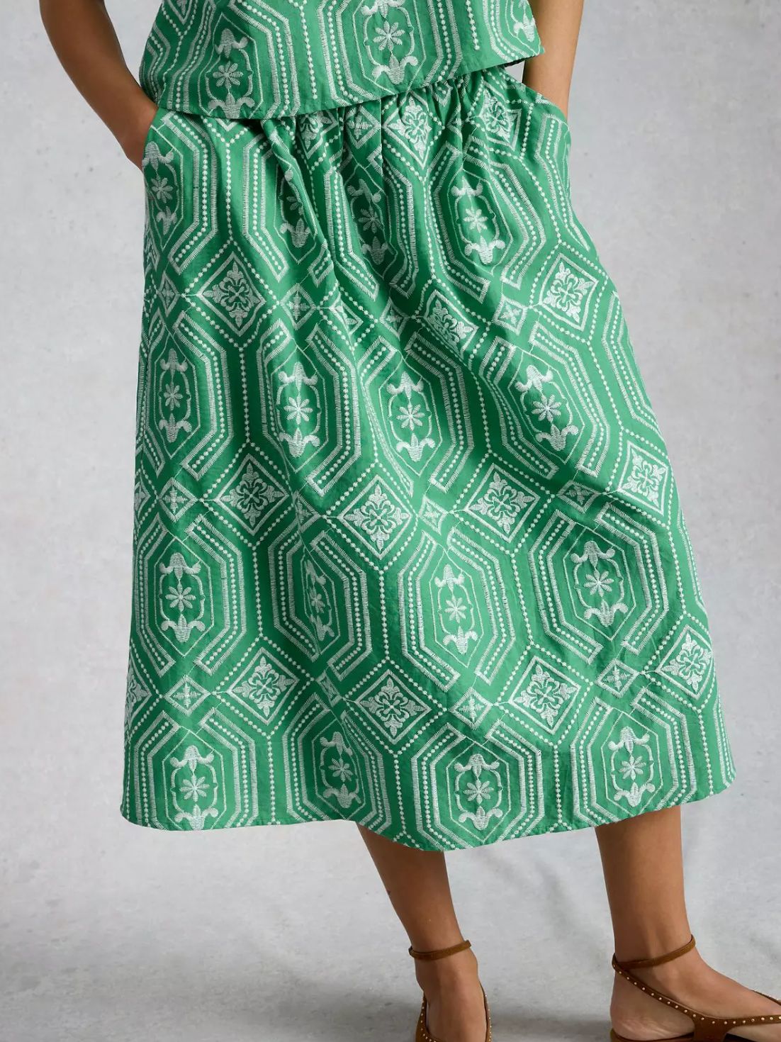 White Stuff Hallie Embroidered Skirt
