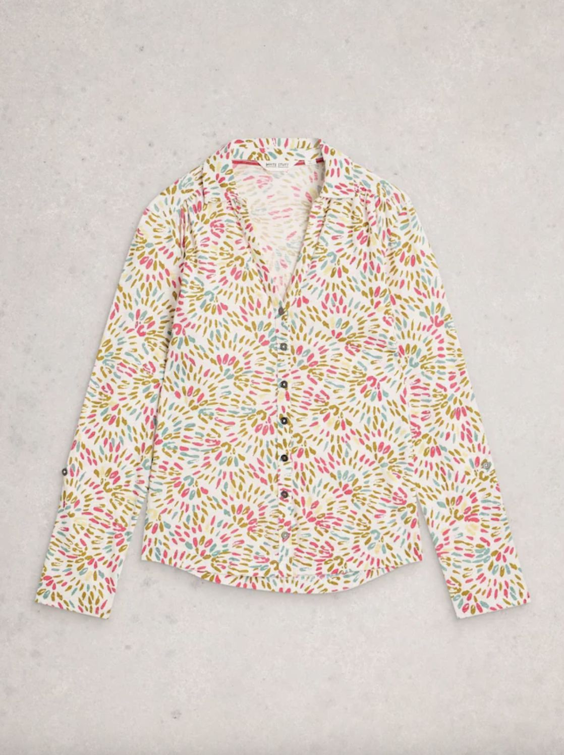 White Stuff Annie Jersey Shirt in Ivory