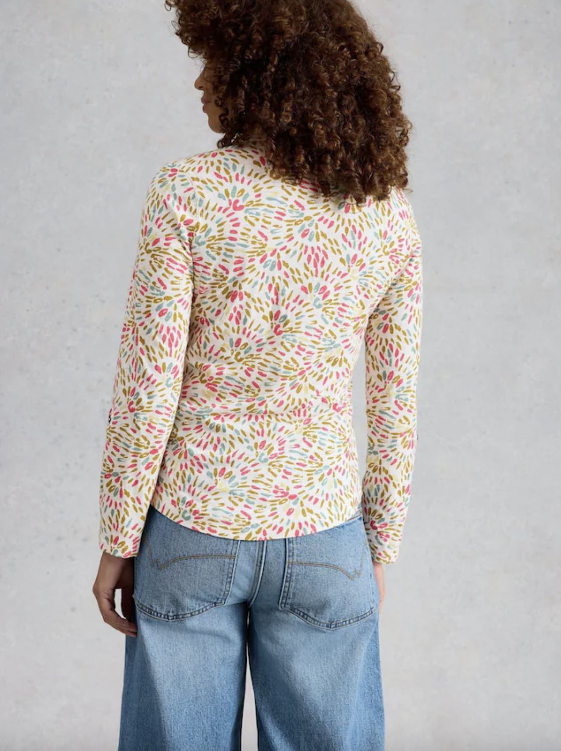 White Stuff Annie Jersey Shirt in Ivory