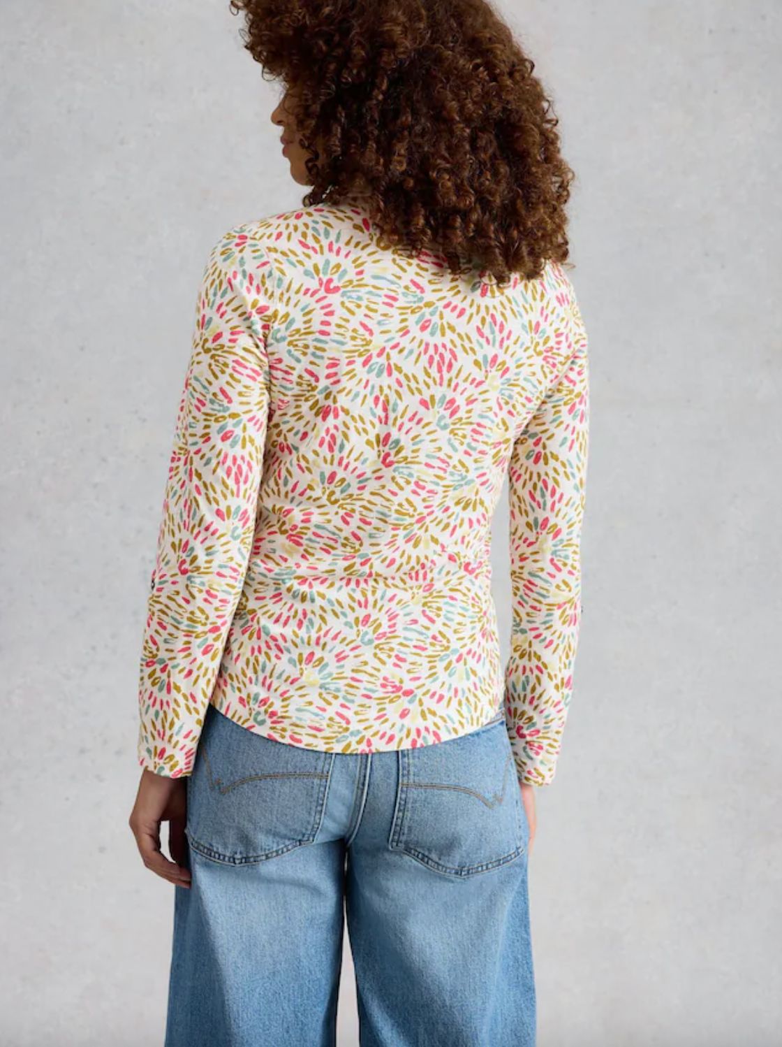 White Stuff Annie Jersey Shirt in Ivory