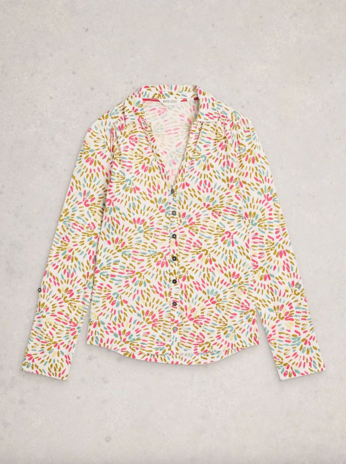 White Stuff Annie Jersey Shirt in Ivory