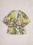 White Stuff Bex Cotton Top, Color: Ivory Print, Size: 4