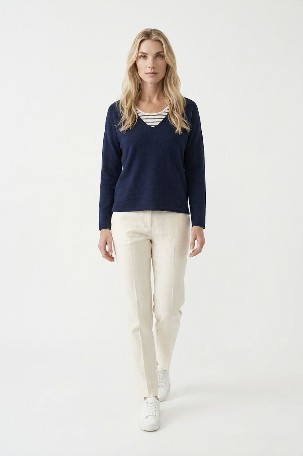 Universel Long Sleeve Cashmere Stripe