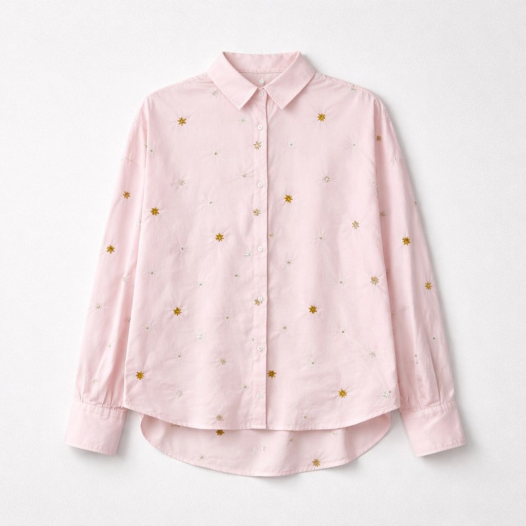 0039 Italy Lucy Daisy Blouse, Color: Pink, Size: XS