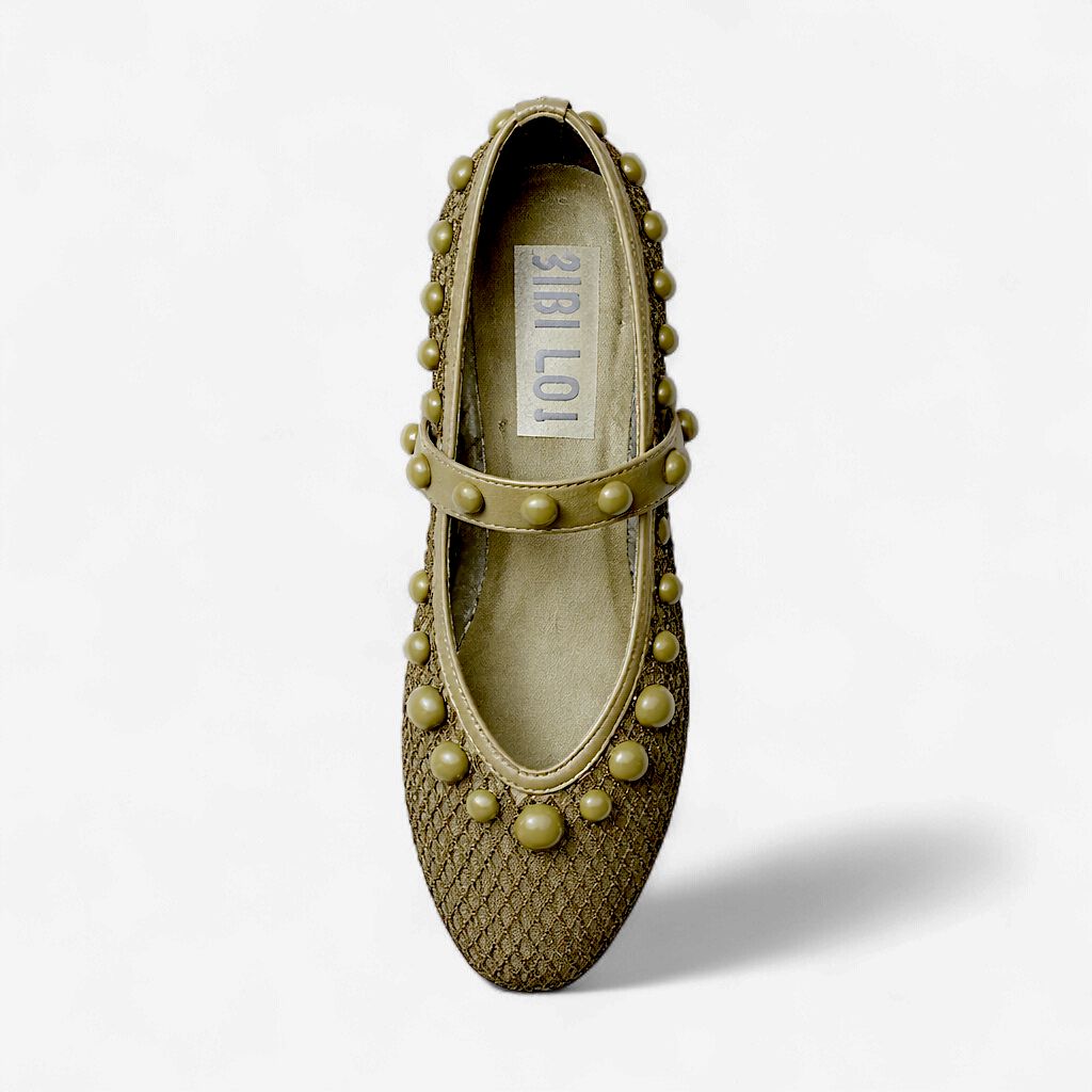 Bibi Lou Carina Flat in Khaki