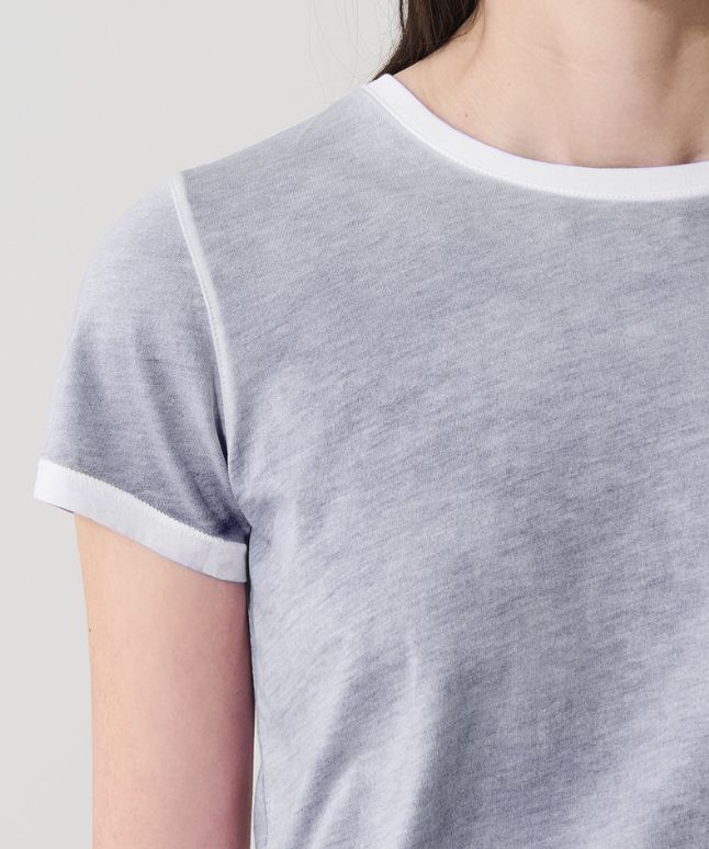 Patrick Assaref Short Sleeve Pima Cotton Reverse Crew