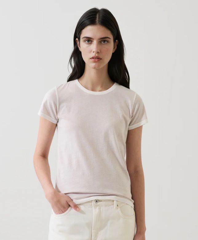 Patrick Assaref Short Sleeve Pima Cotton Reverse Crew
