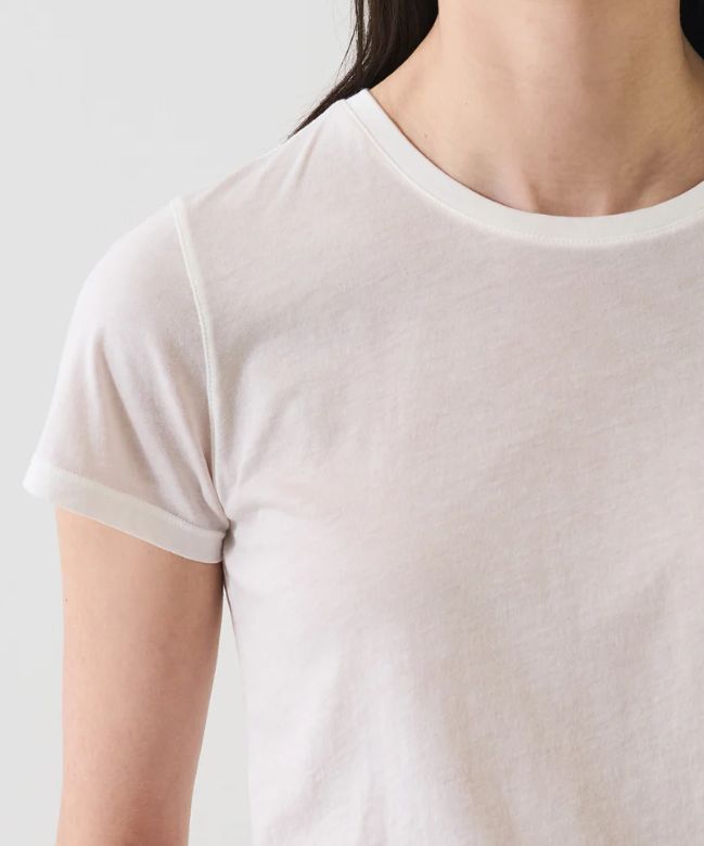 Patrick Assaref Short Sleeve Pima Cotton Reverse Crew