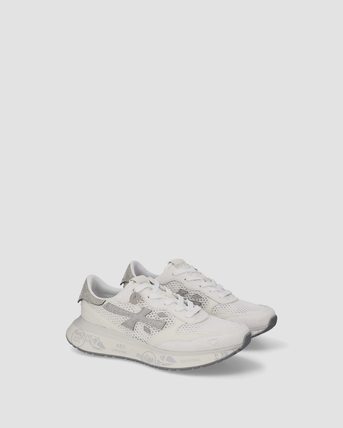 Premiata Lauryn White/Crystal, Color: White/Crystal, Size: 36