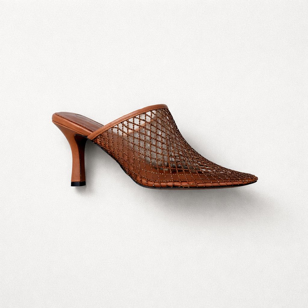 Lola Cruz Ruby High Mule in Terracotta