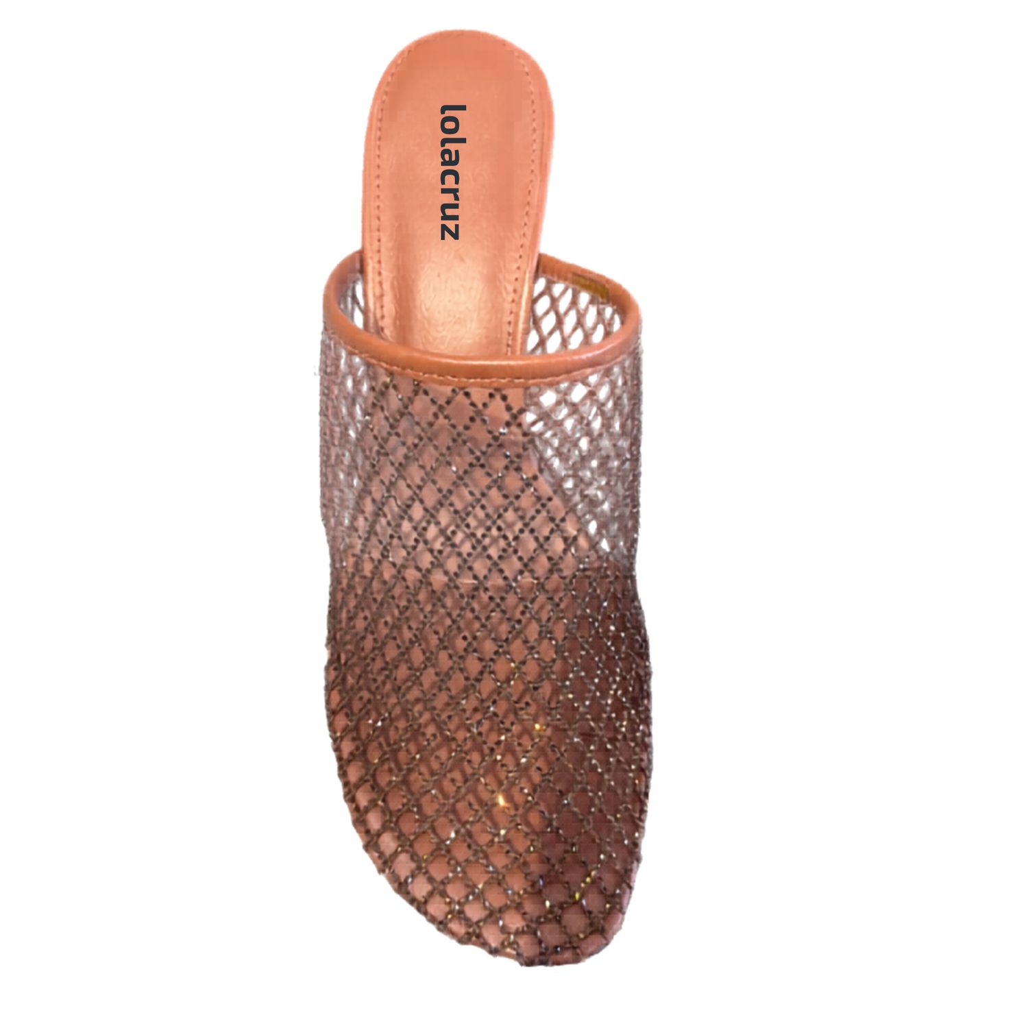 Lola Cruz Ruby High Mule in Terracotta