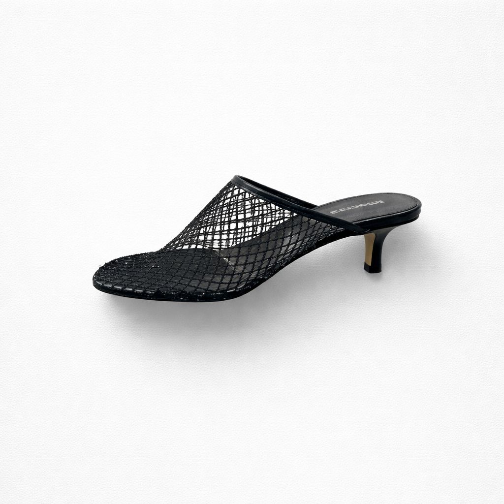 Lola Cruz Ruby Low Heel Mule, Color: Black, Size: 36