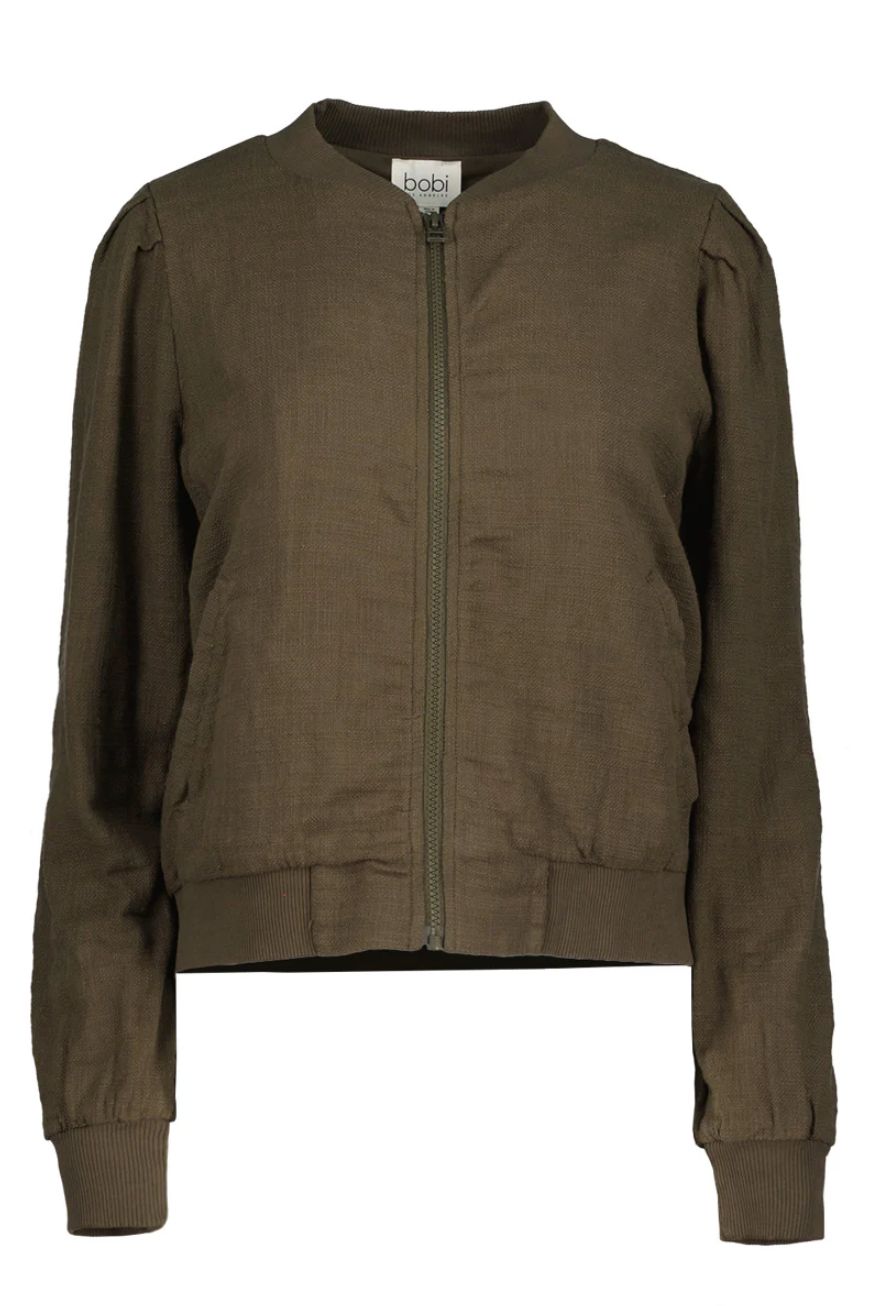 Bobi Puff Sleeve Bomber Jacket