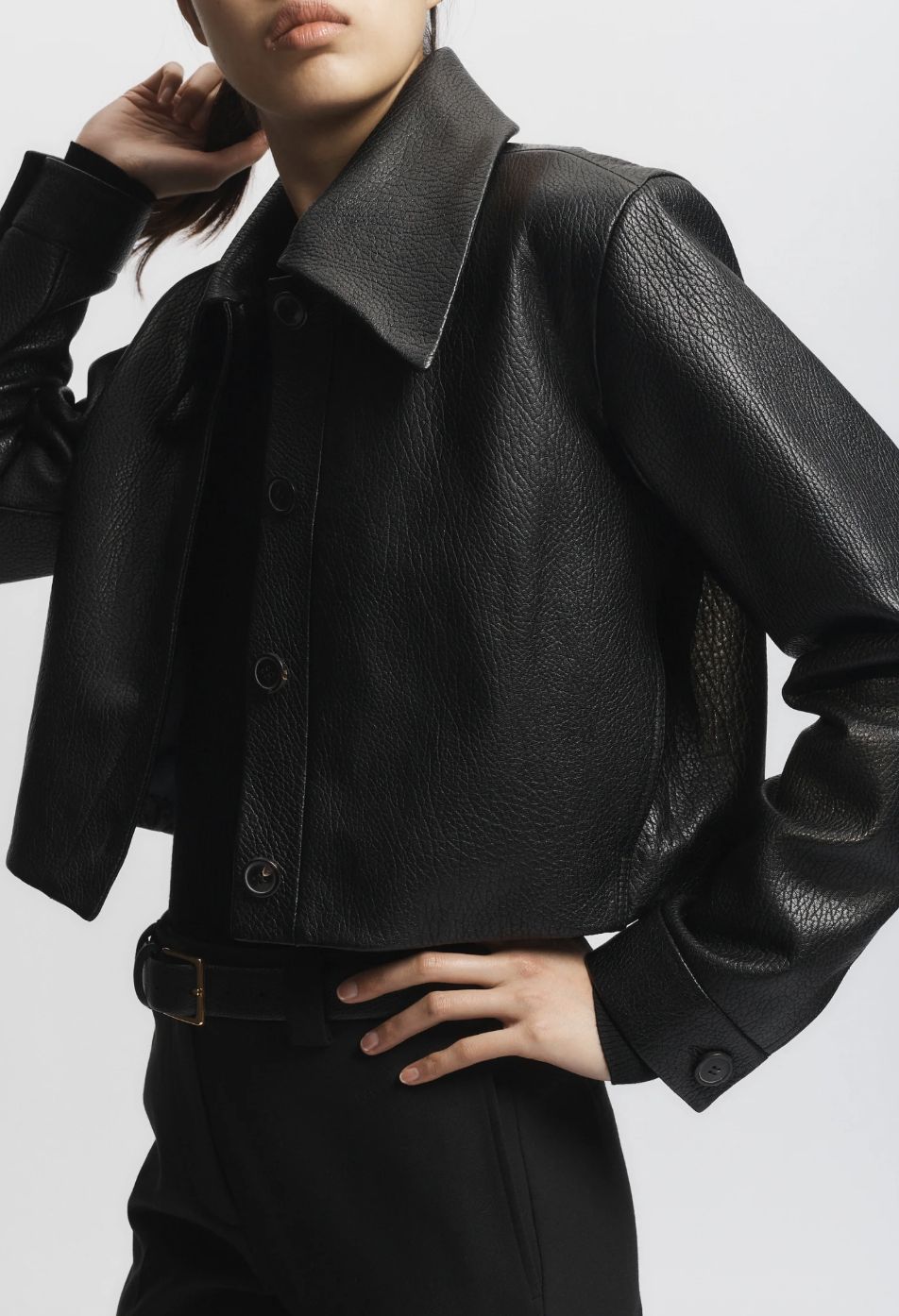 Saint Art Lomand Crinkle Leather Jacket