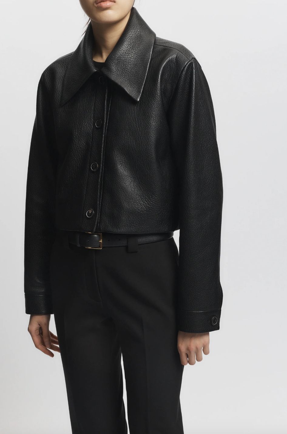 Saint Art Lomand Crinkle Leather Jacket