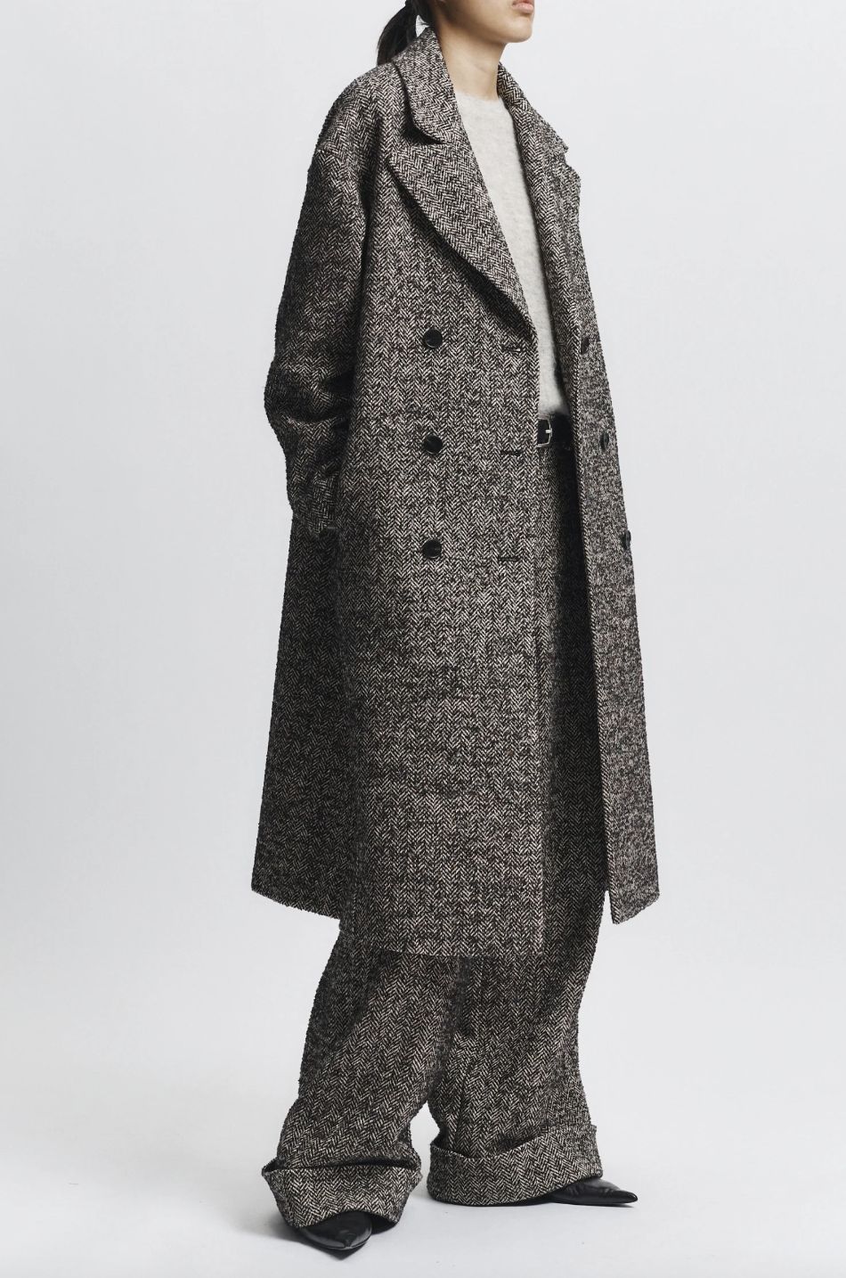 Saint Art Dayana Herringbone Coat