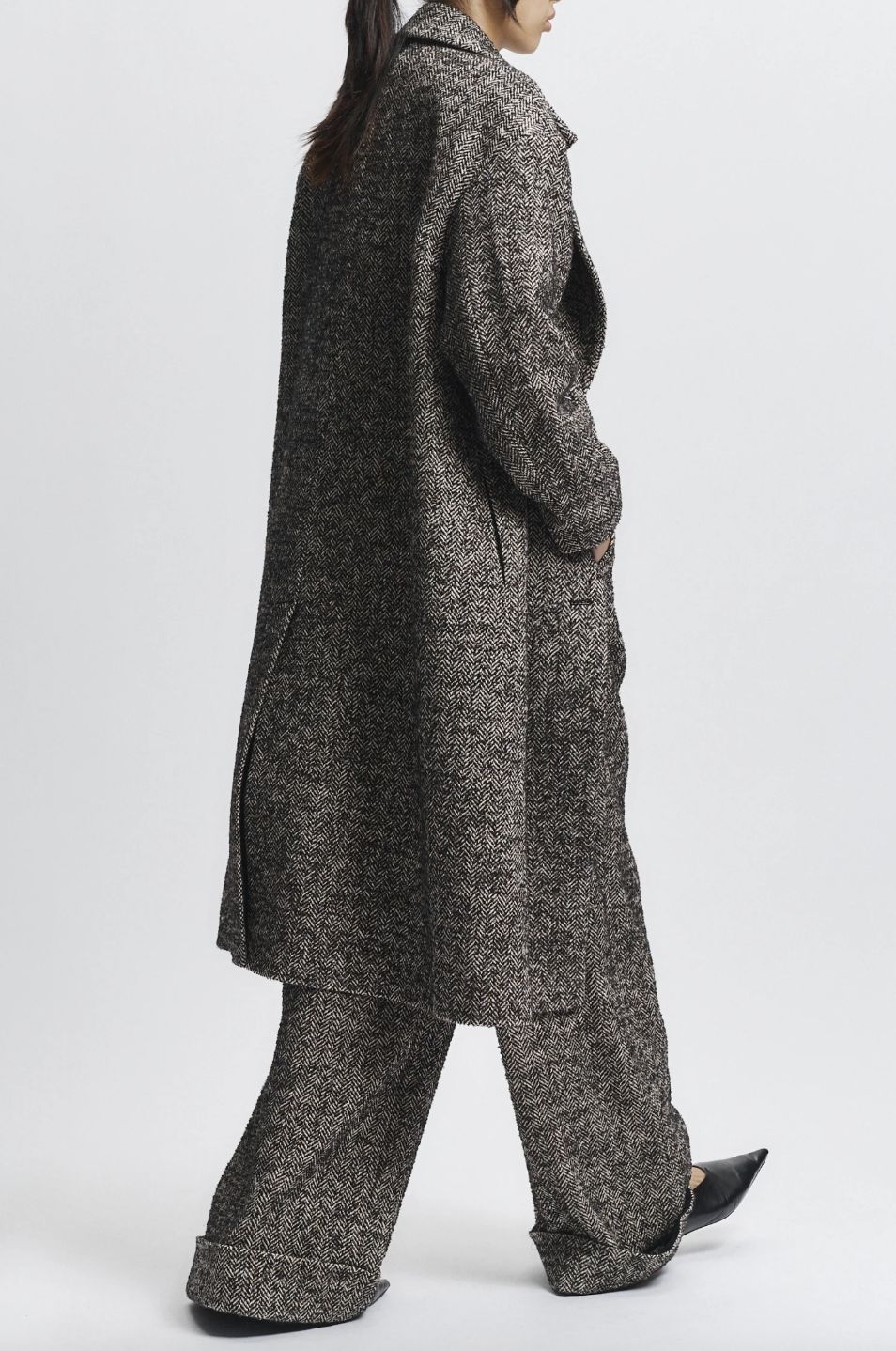 Saint Art Dayana Herringbone Coat