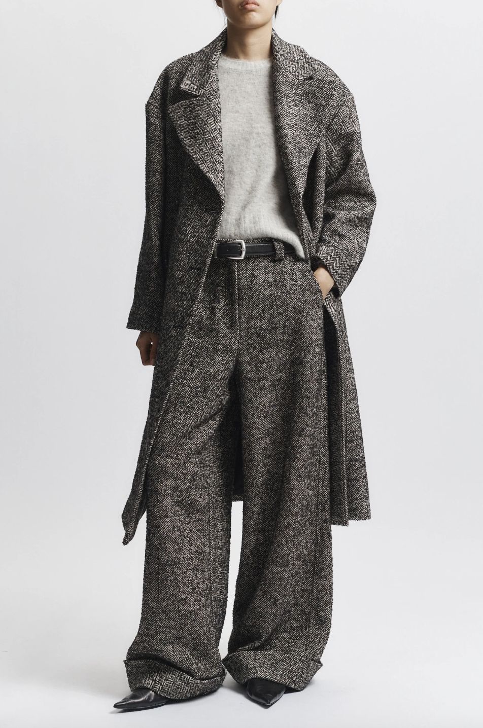 Saint Art Dayana Herringbone Coat