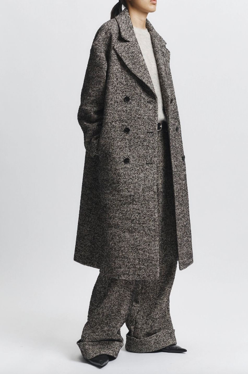 Saint Art Dayana Herringbone Coat