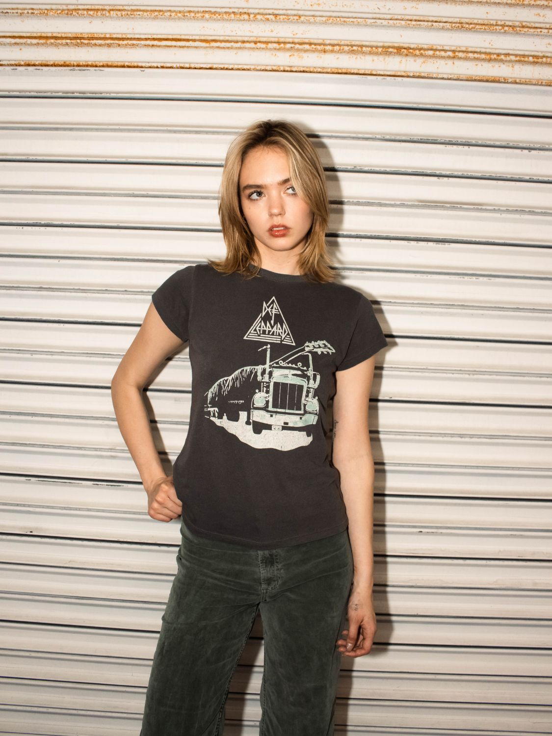 People of Leisure Def Leppard, Color: Vintage Black, Size: XS