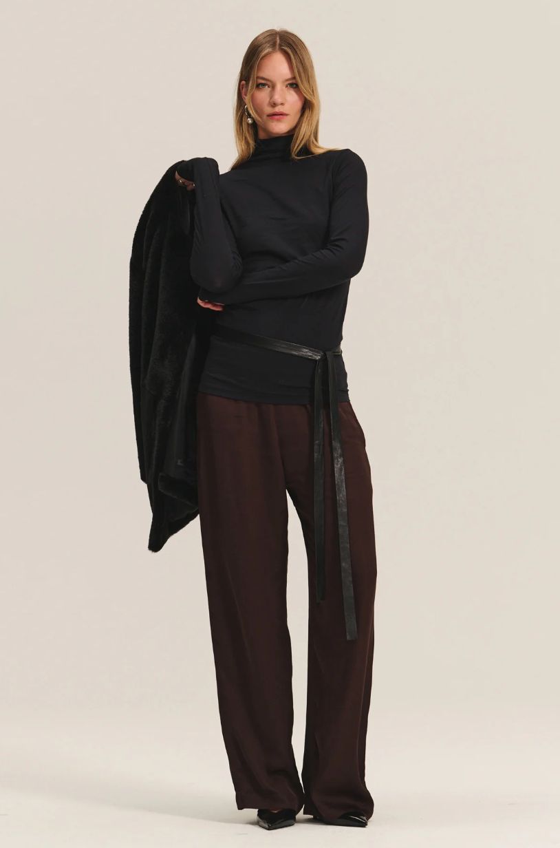 Velvet Talisia Fitted Mock Neck Top