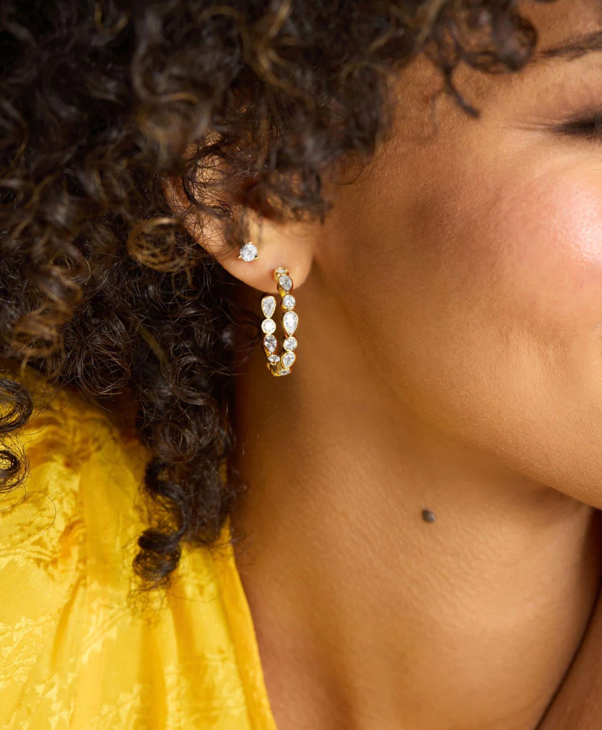 Melinda Maria 1" Isla Gold Hoops