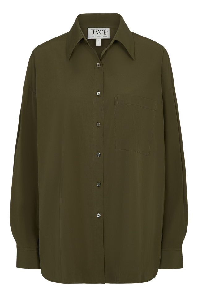 TWP Something Borrowed Shirt, Color: Military, Size: P