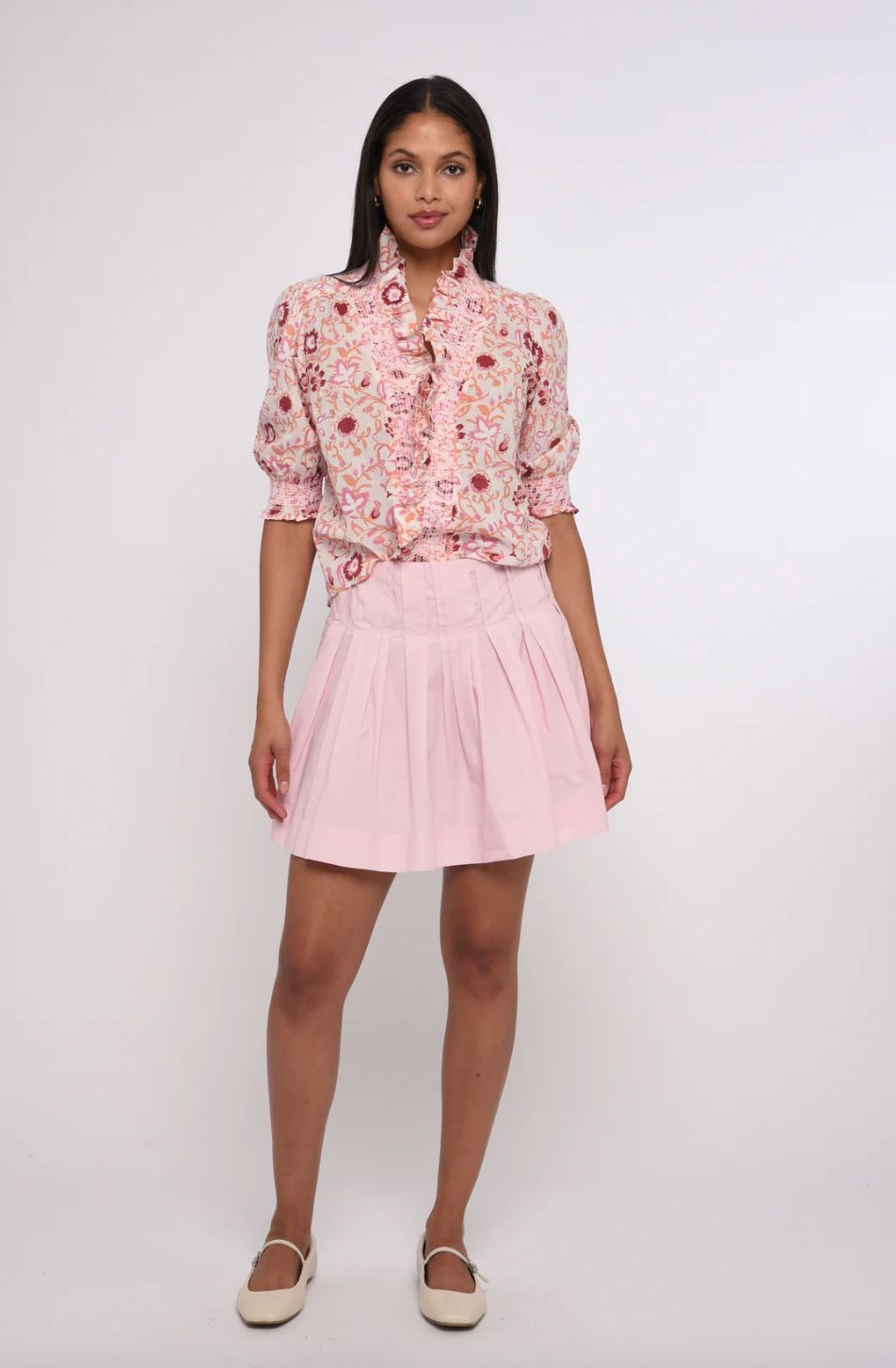Love the Label Zuri Top in Dara Block Print