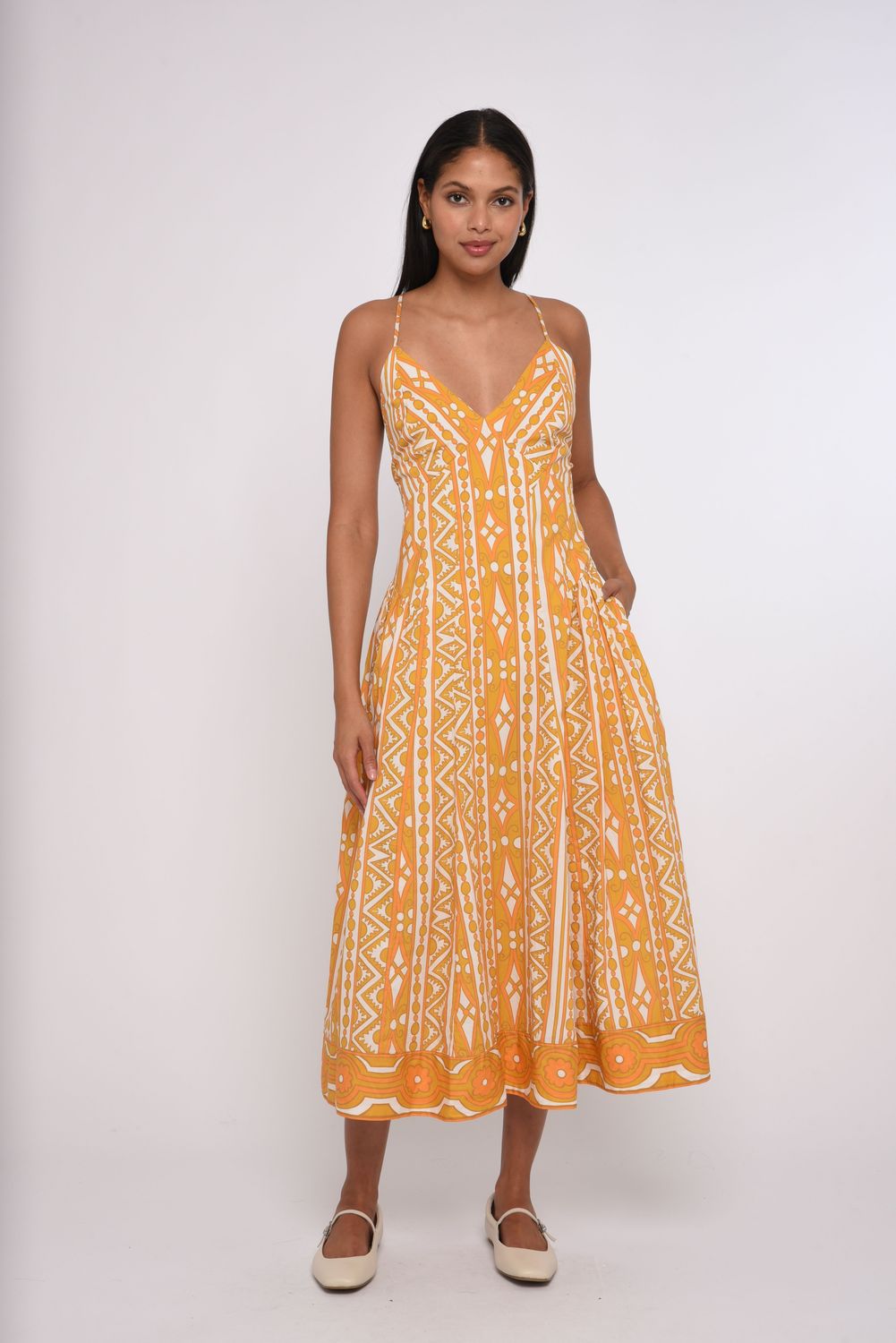 Love the Label Fiorelle Maxi Dress, Color: Bowen Deco, Size: XS