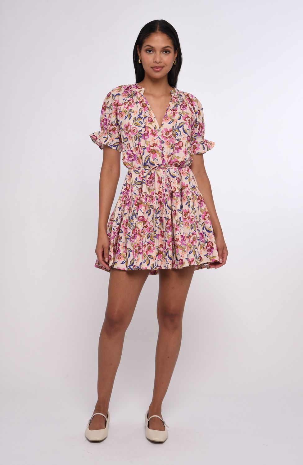 Love the Label Savannah Mini Dress in Roxanna Floral, Color: Roxanna Print, Size: XS