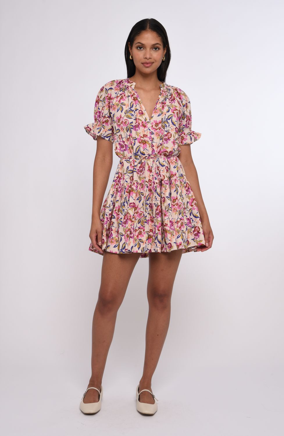 Love the Label Savannah Mini Dress in Roxanna Floral, Color: Roxanna Print, Size: XS