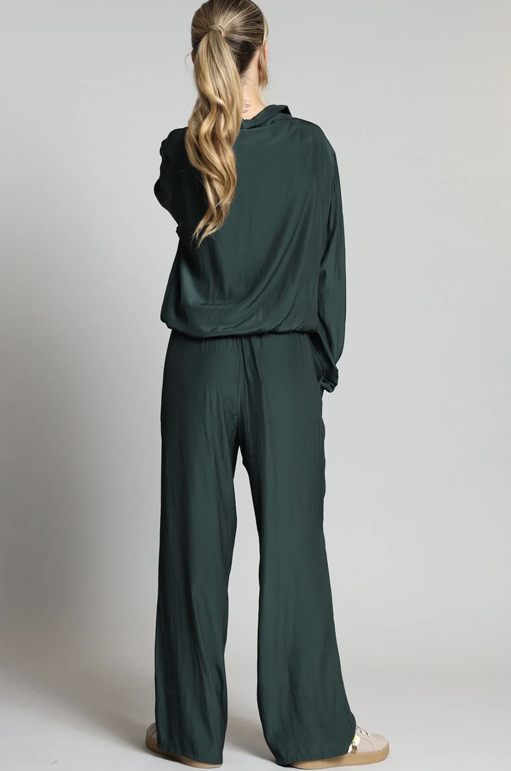 Lola &amp; Sophie D-Satin Half Zip Sweatshirt