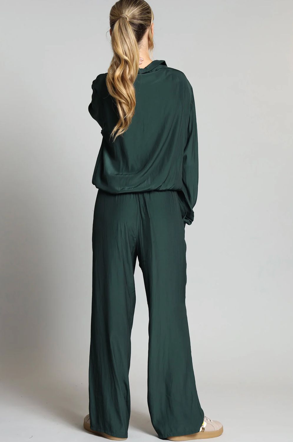 Lola &amp; Sophie D-Satin Half Zip Sweatshirt