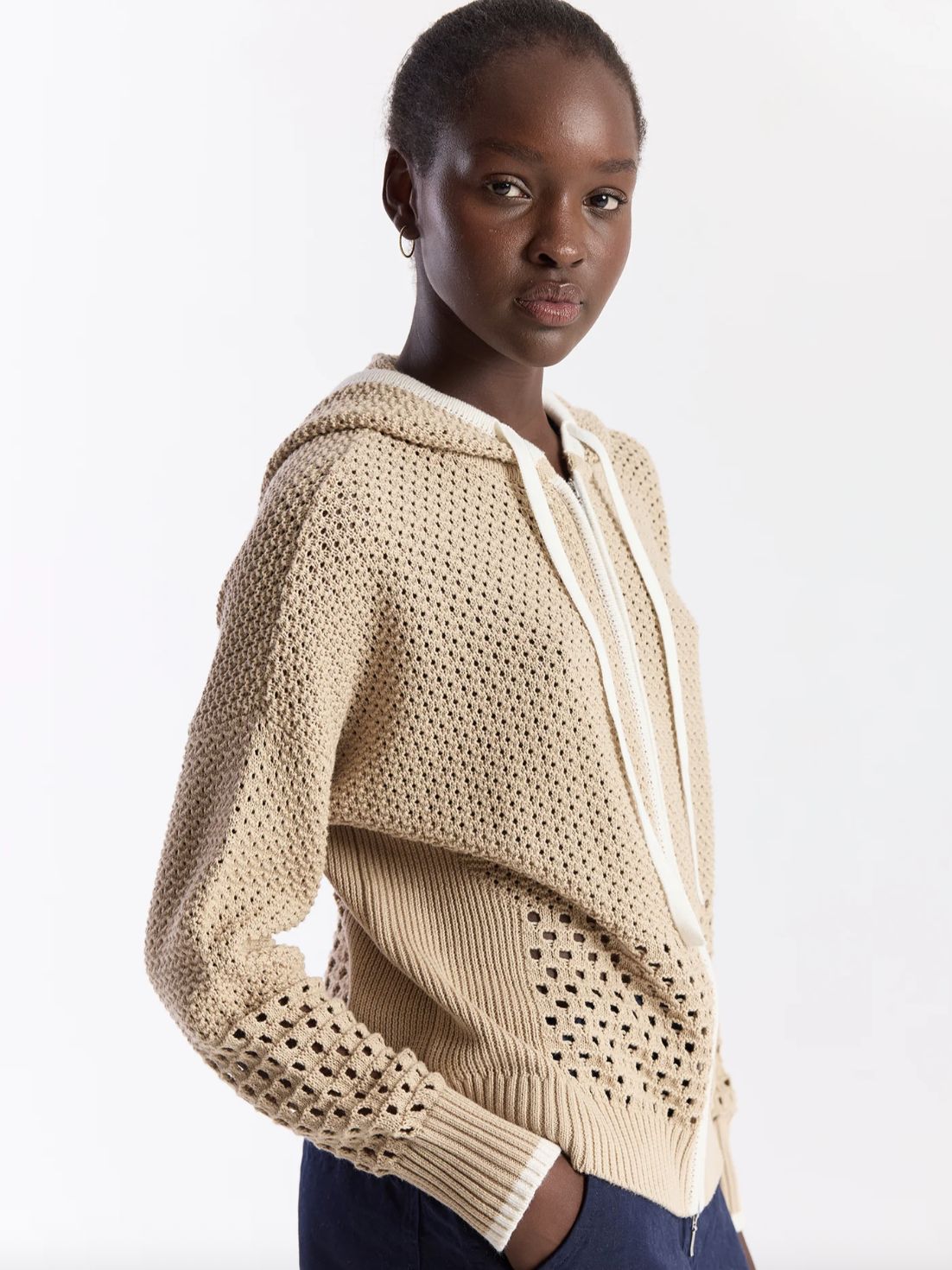 WISPR by Brodie Mix Pointelle Zip Hoodie