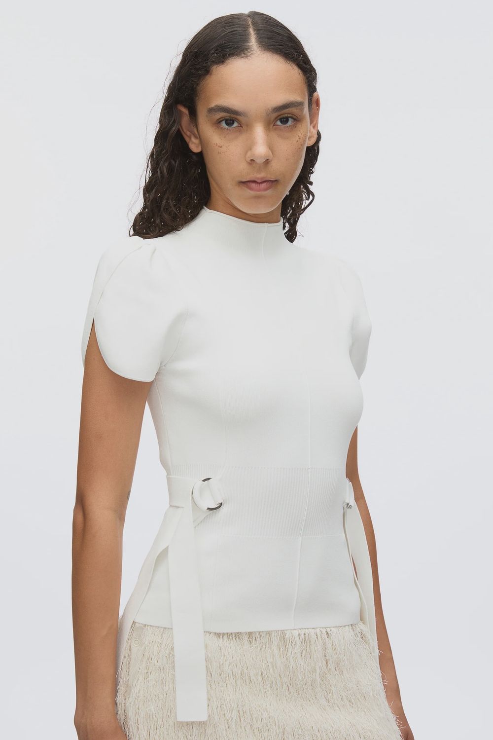 Phillip Lim Compact Rib Tulip Top