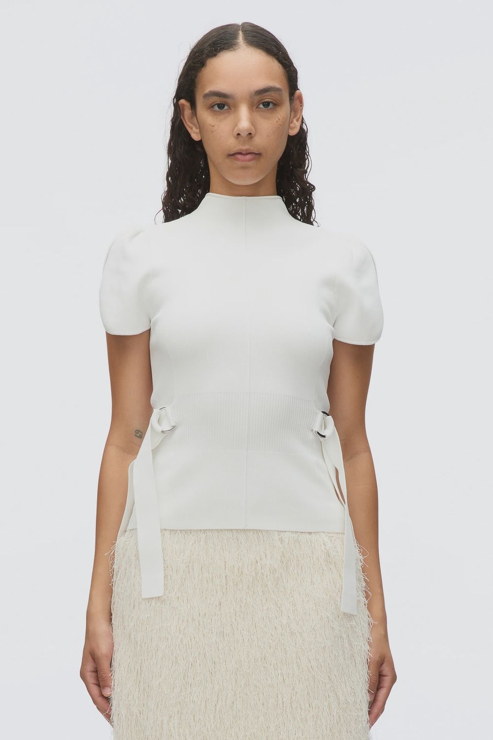 Phillip Lim Compact Rib Tulip Top