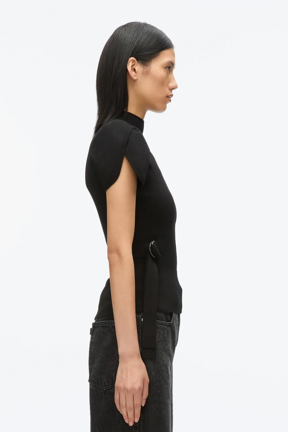 Phillip Lim Compact Rib Tulip Top