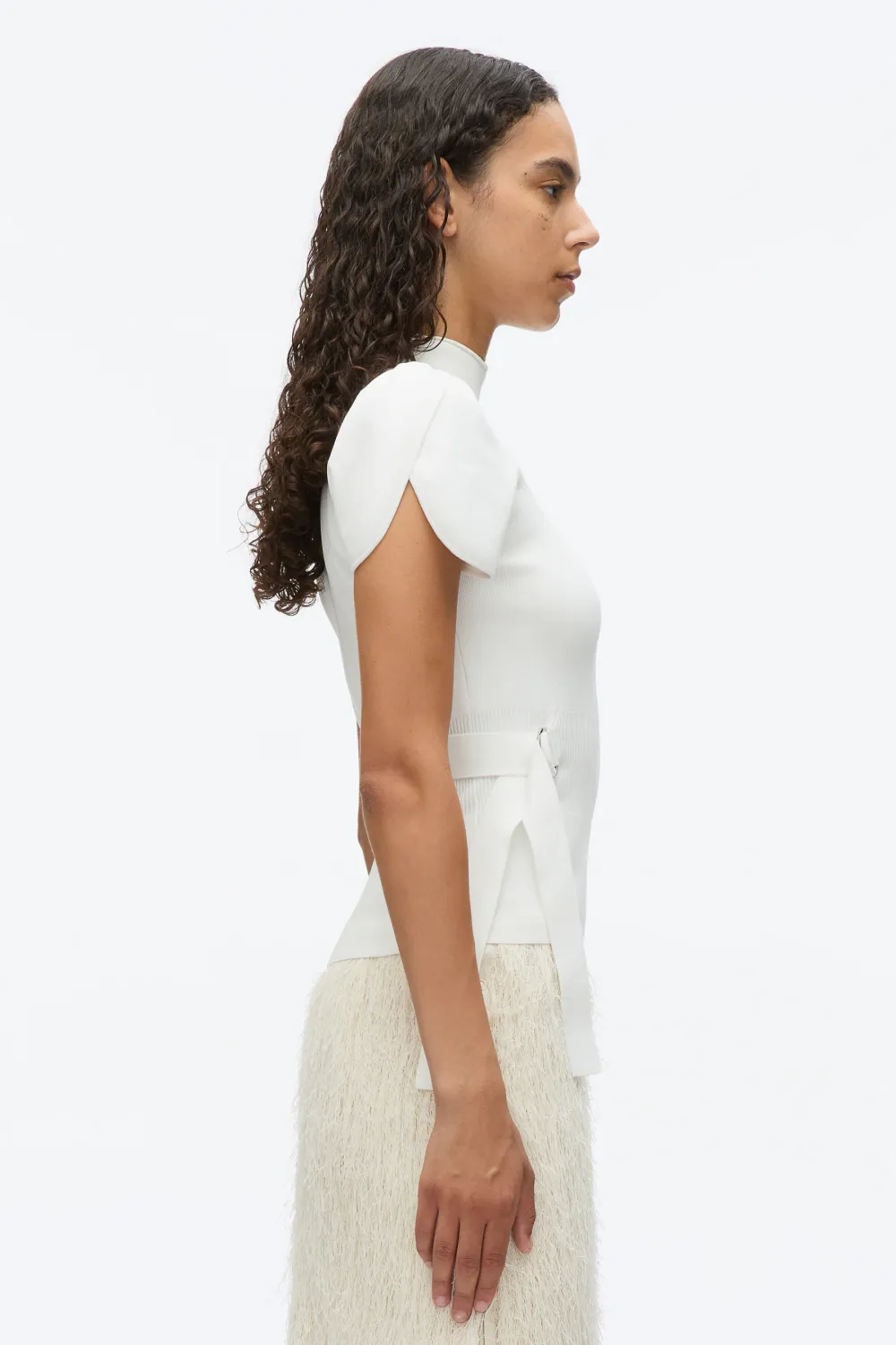 Phillip Lim Compact Rib Tulip Top