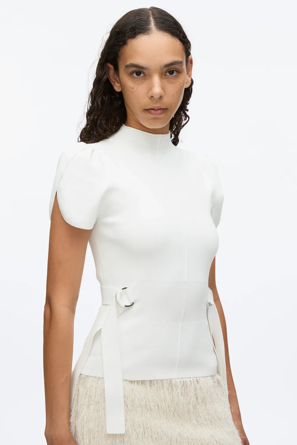Phillip Lim Compact Rib Tulip Top