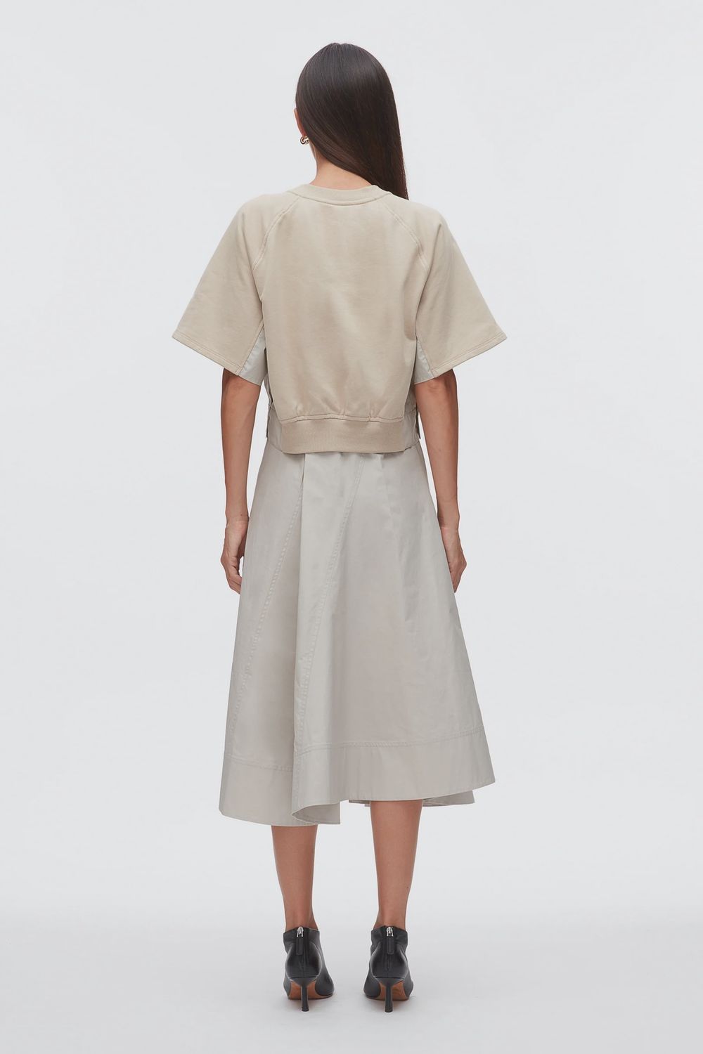 Phillip Lim Short Sleeve French Terry Combo Dress