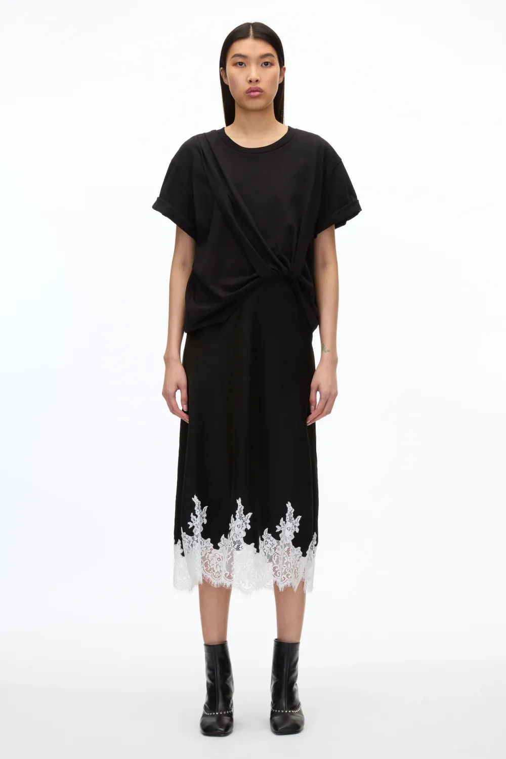 Phillip Lim Draped T-Shirt Slip Combo Dress