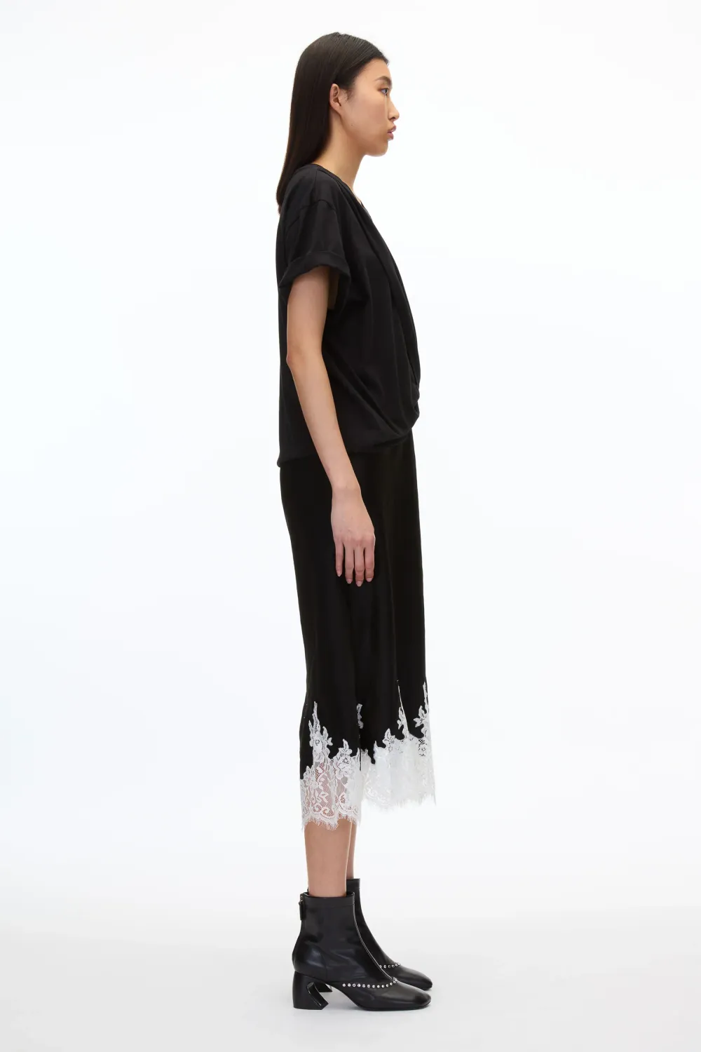 Phillip Lim Draped T-Shirt Slip Combo Dress