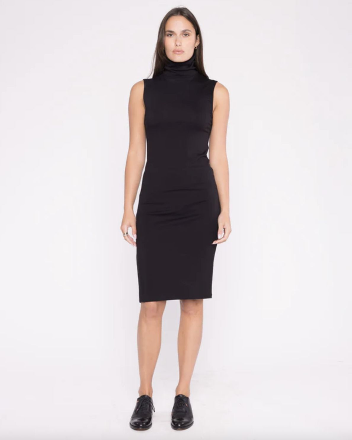 Ripley Rader Turtleneck Tank Midi Dress in Black