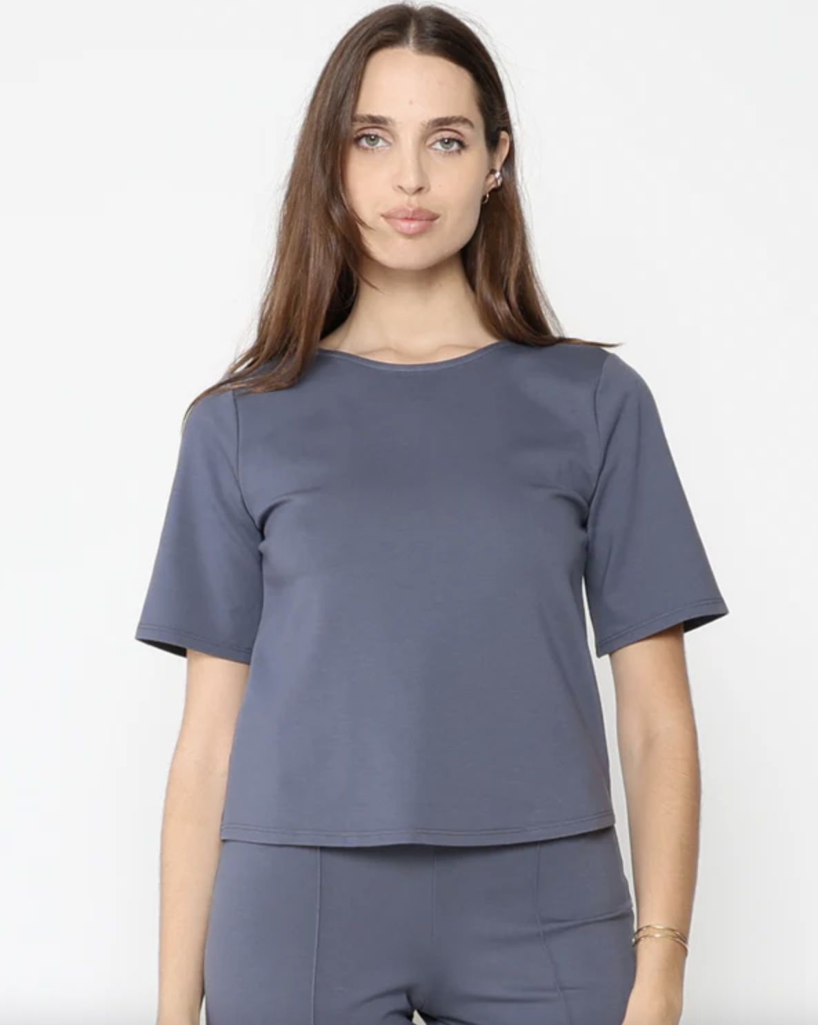 Ripley Rader Short Sleeve Extended Tee in Sea Blue