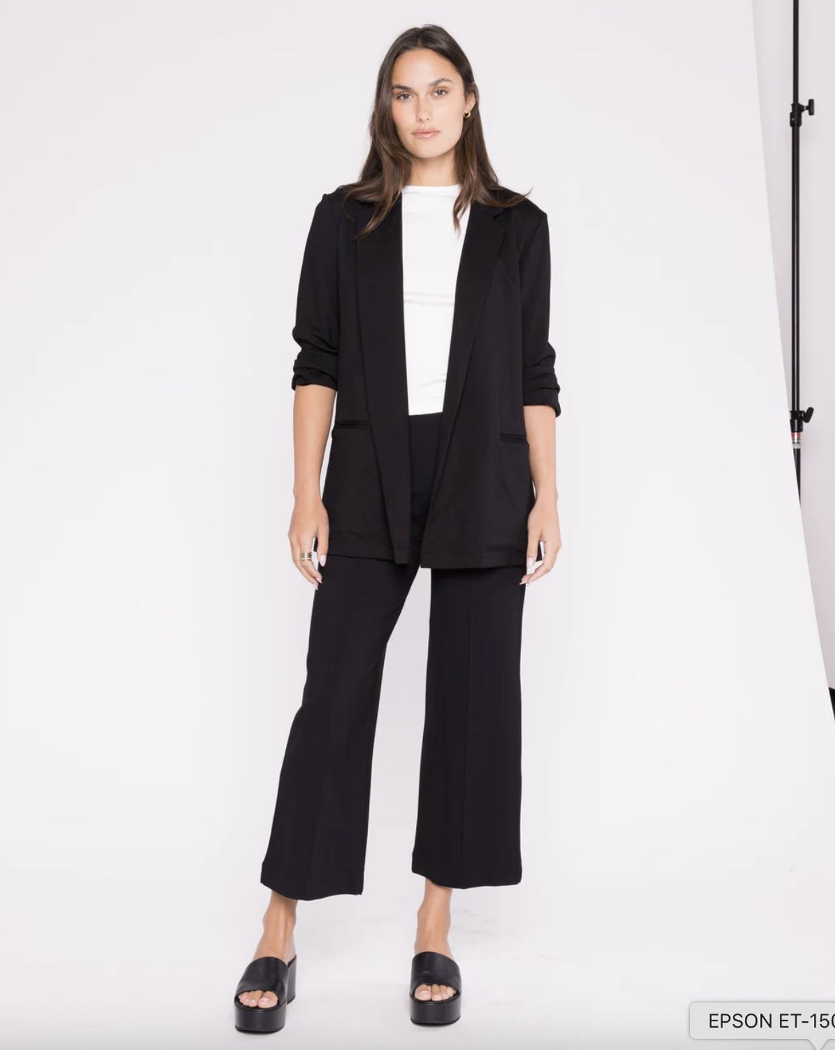 Ripley Rader Pont Knit Straight Leg Crop in Black