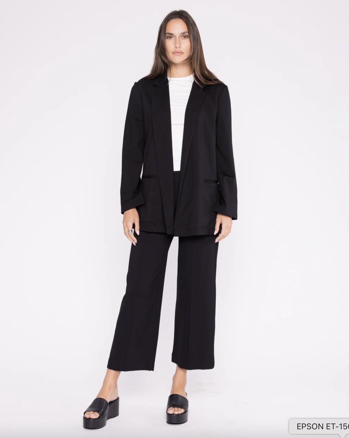 Ripley Rader Pont Knit Straight Leg Crop in Black