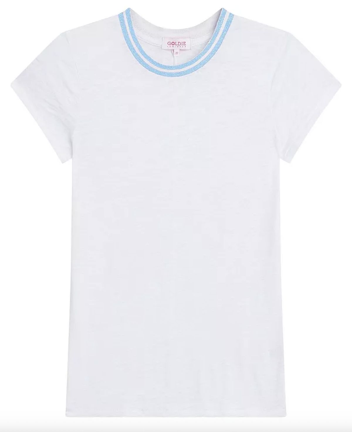 Goldie Short Sleeve Shimmer Tipped Ringer Tee