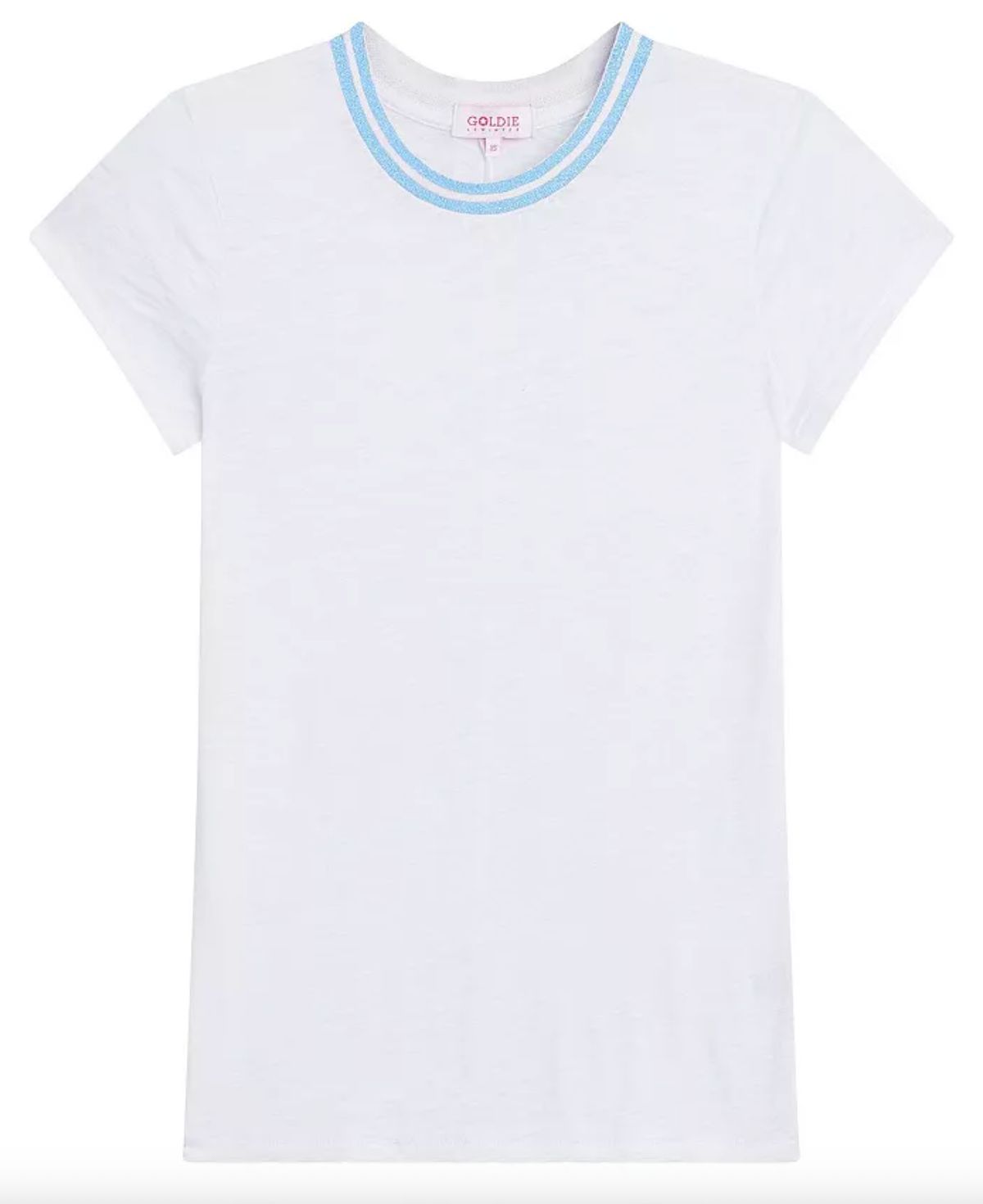 Goldie Short Sleeve Shimmer Tipped Ringer Tee